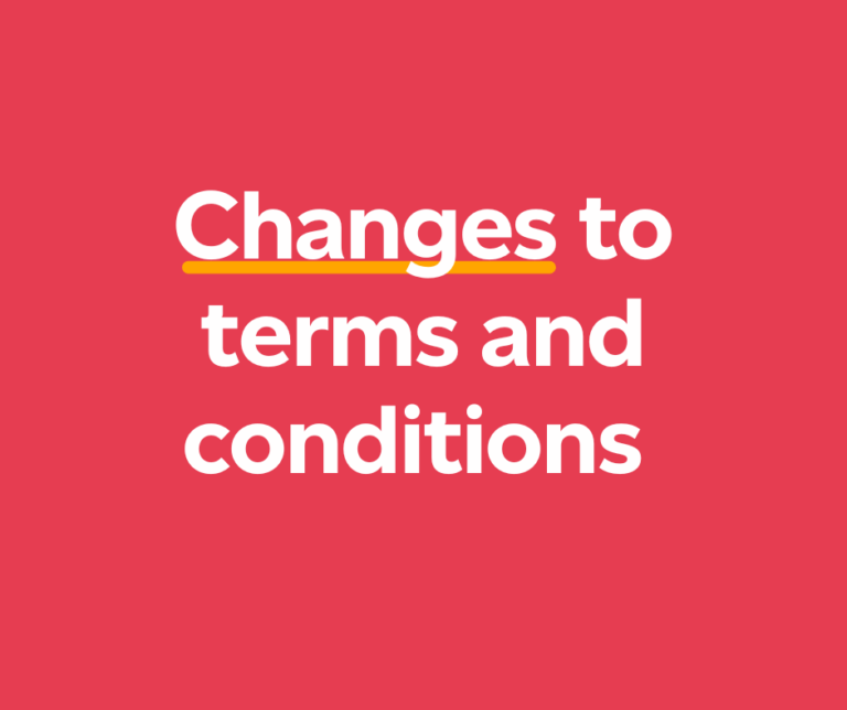 Image cover for Changes to Terms and Conditions